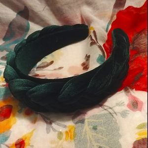 Hunter Green Braided Velvet Headband